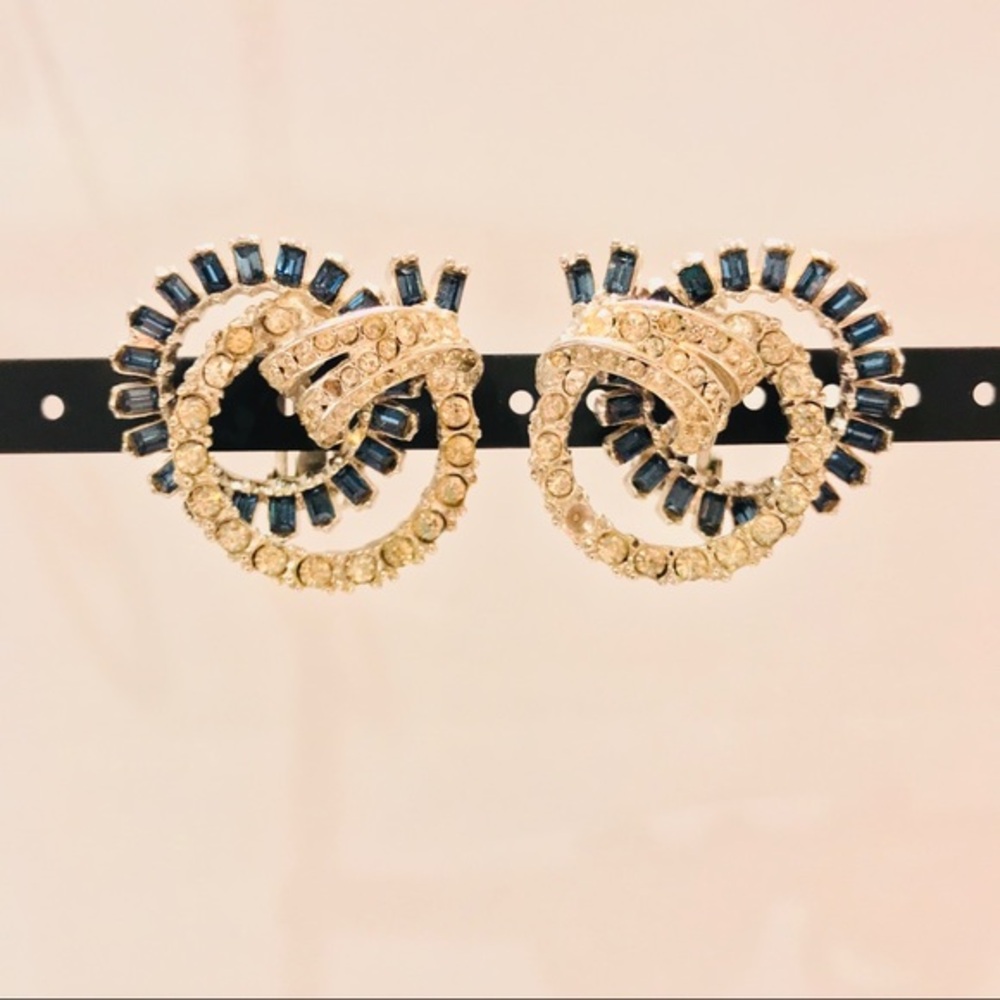 Vintage Rhinestone Clip Ons